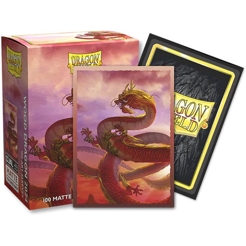 100 Fundas Dual Art Matte Wood Dragon 2024 de Dragon Shield