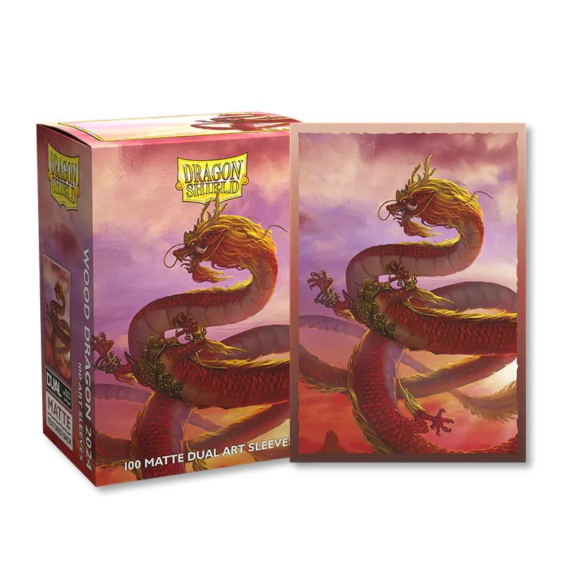 100 Fundas Dual Art Matte Wood Dragon 2024 de Dragon Shield