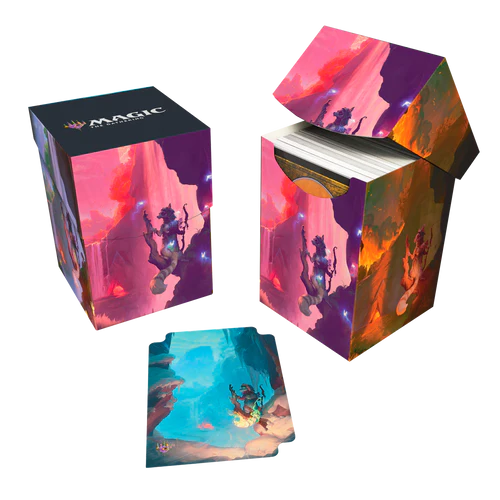 Caja para 100 cartas Bloomburrow Season Lands: Mountain (Summer) de Ultra Pro