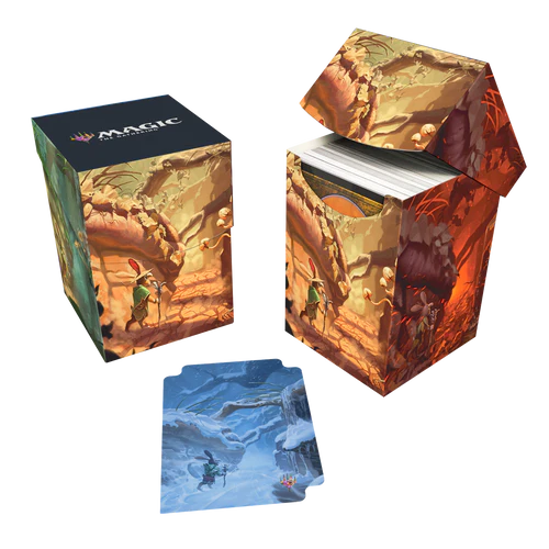 Caja para 100 cartas Bloomburrow Season Lands: Forest (Summer) de Ultra Pro