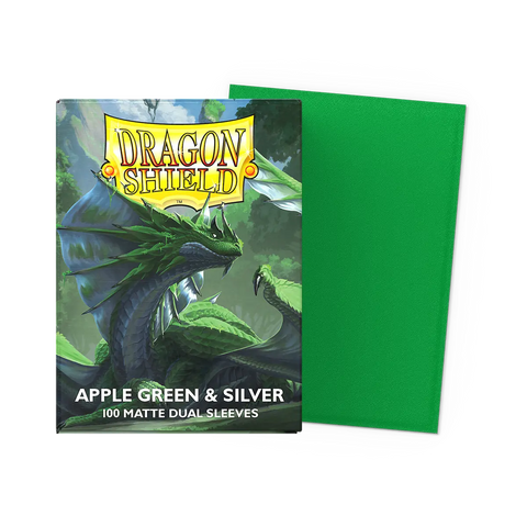 100 Fundas Matte Dual Interior Plata de Dragon Shield