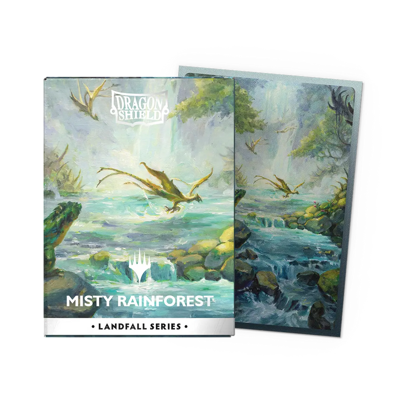 100 Fundas Matte Dual | Landfall Series: Misty Rainforest de Dragon Shield