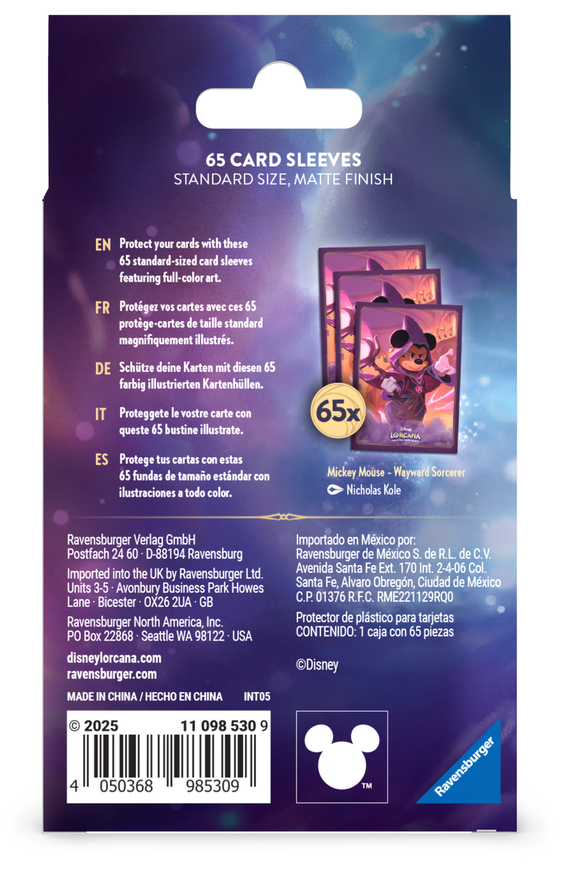 65 Fundas Mickey Mouse, Wayward Sorcerer de Disney Lorcana
