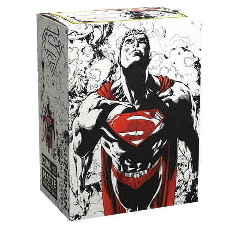 100 Fundas Dual Matte Art Superman Core (Red/White) de Dragon Shield