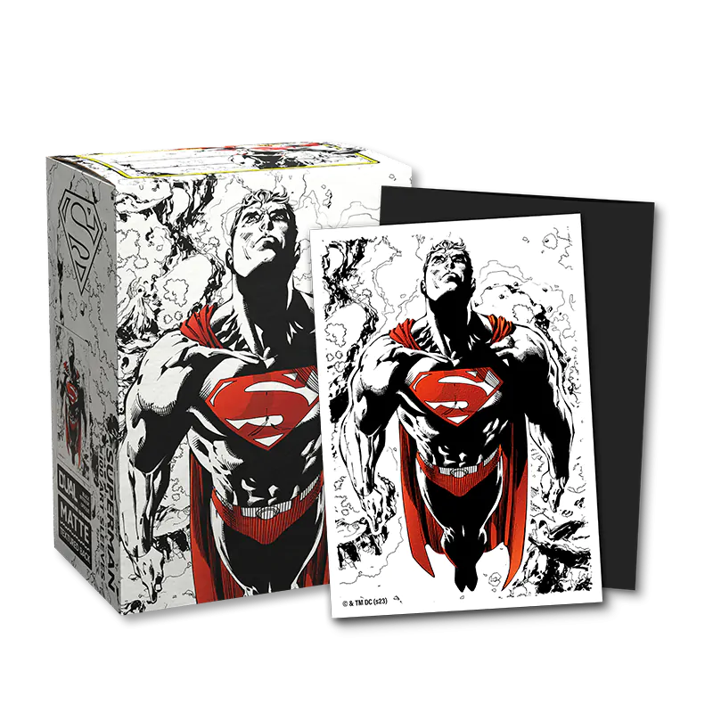 100 Fundas Dual Matte Art Superman Core (Red/White) de Dragon Shield