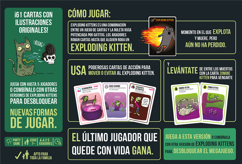 Exploding Kittens: Zombie Kittens (autojugable)