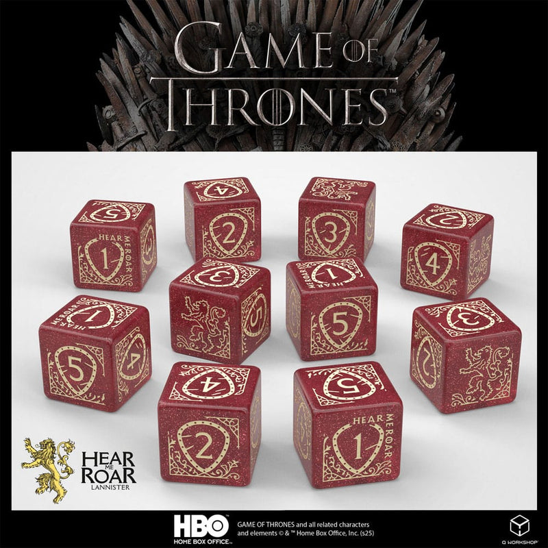 Dados Juego de Tronos de 6 caras (D6) | Pack de 10 dados