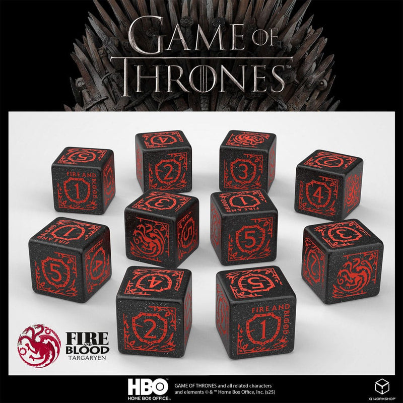 Dados Juego de Tronos de 6 caras (D6) | Pack de 10 dados