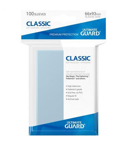 100 Fundas Clásicas Transparente de Ultimate Guard