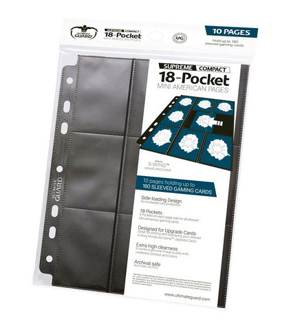 Paquete de 10 Páginas de 18 Bolsillos Compact Mini American de Ultimate Guard