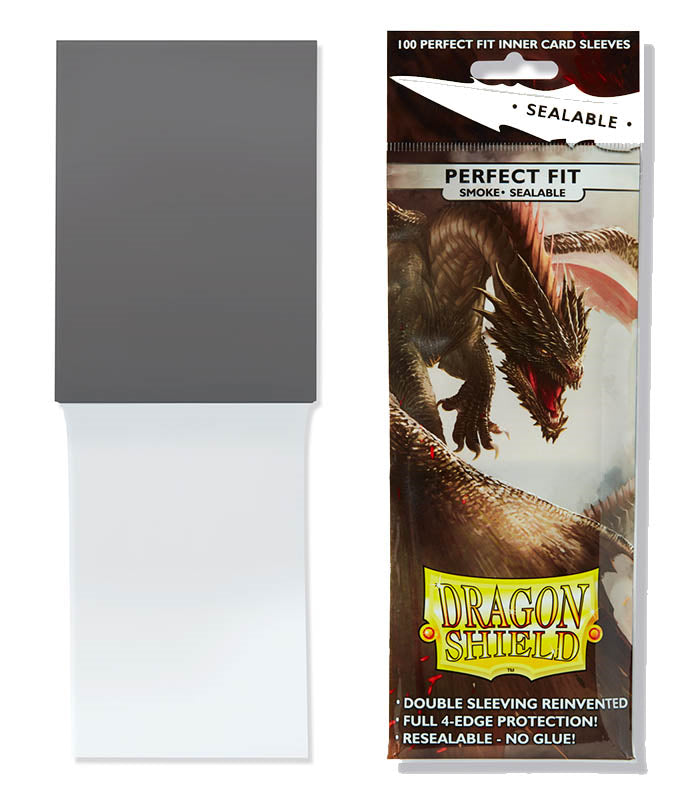 100 Fundas Perfect Fit Sealable Smoke de Dragon Shield