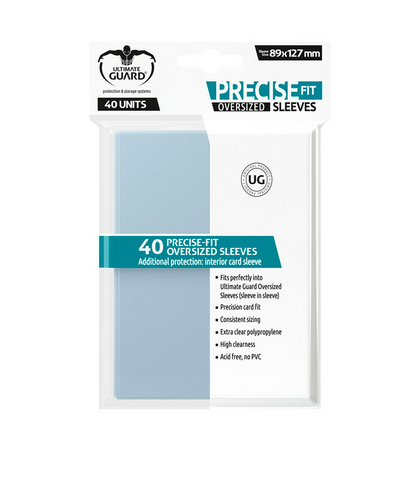 40 Fundas Precise-Fit Oversized Transparente de Ultimate Guard