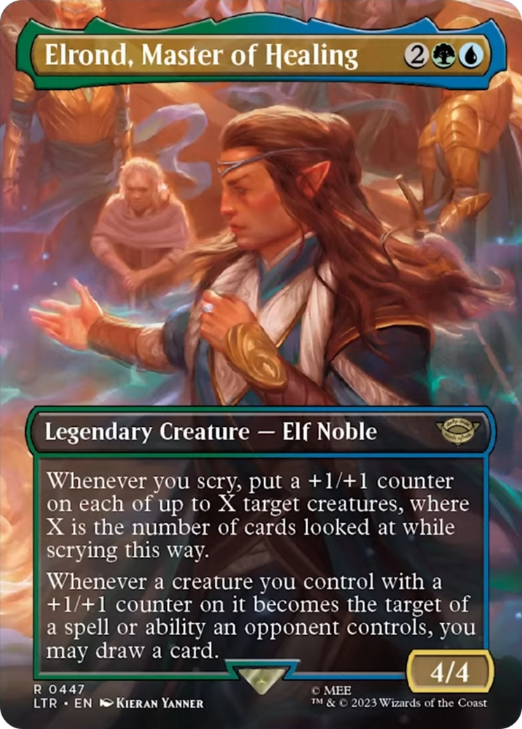 Elrond, Master of Healing (Borderless Alternate Art) [The Lord of the Rings: Tales of Middle-Earth]