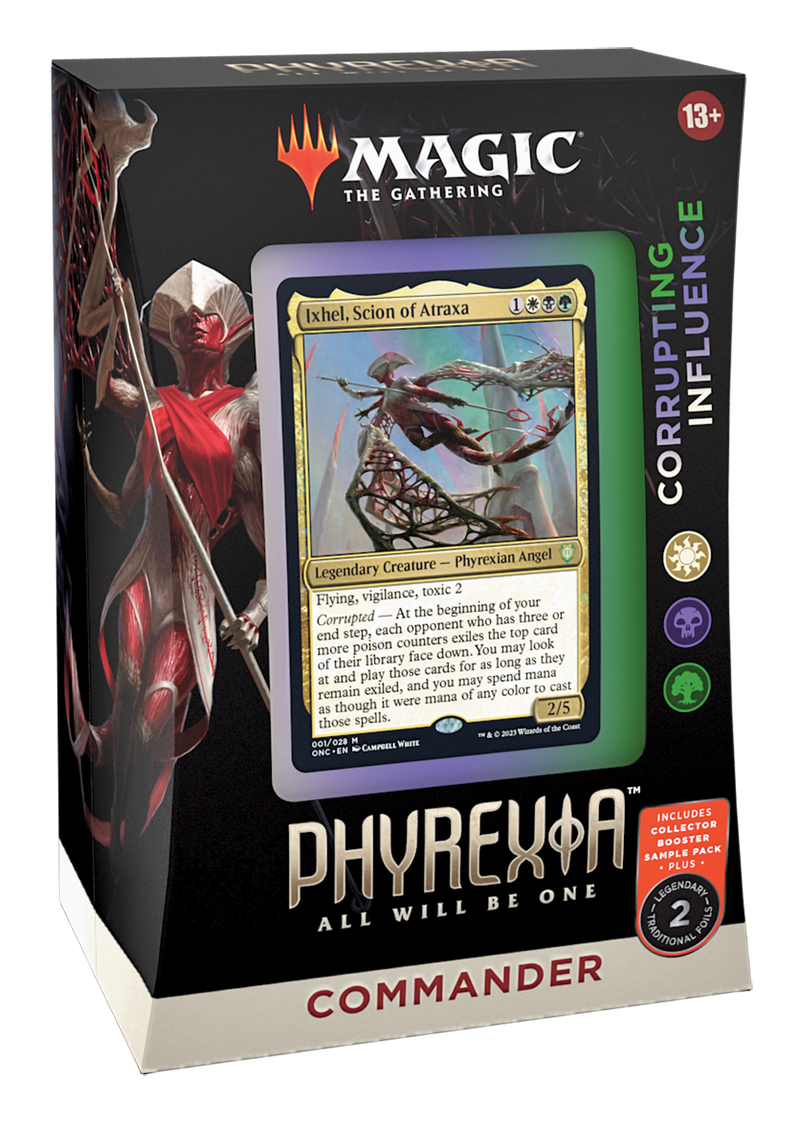 Phyrexia: All Will Be One I Mazo de Commander Corrupting Influence