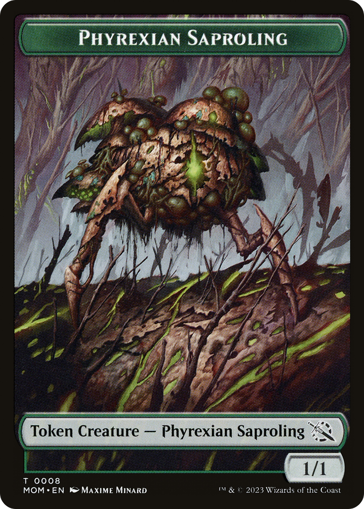 Treasure (20) // Phyrexian Saproling Double-Sided Token [March of the Machine Tokens]