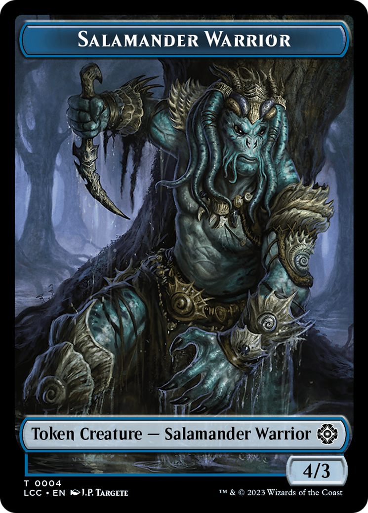 Salamander Warrior // Treasure Double-Sided Token [The Lost Caverns of Ixalan Commander Tokens]
