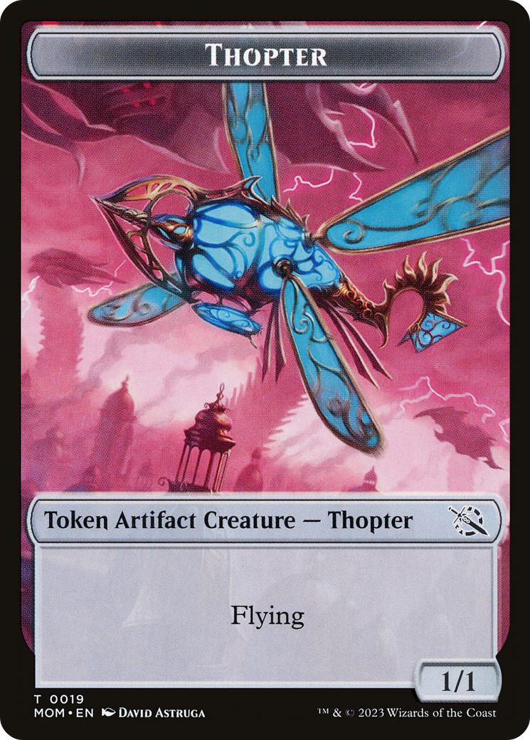 Warrior // Thopter Double-Sided Token [March of the Machine Tokens]